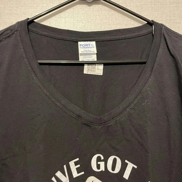 NEW I’ve Got A Big Pair V-Neck T-Short Women’s XXL Card Gambling Shirt Black - Picture 4 of 7